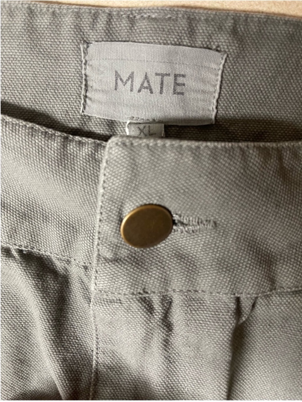 Mate The Label Organic Cotton Canvas Cargo Pant Gray Size Xl — image 3 of 8